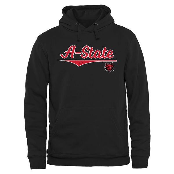 Men NCAA Arkansas State Red Wolves American Classic Pullover Hoodie Black->more ncaa teams->NCAA Jersey